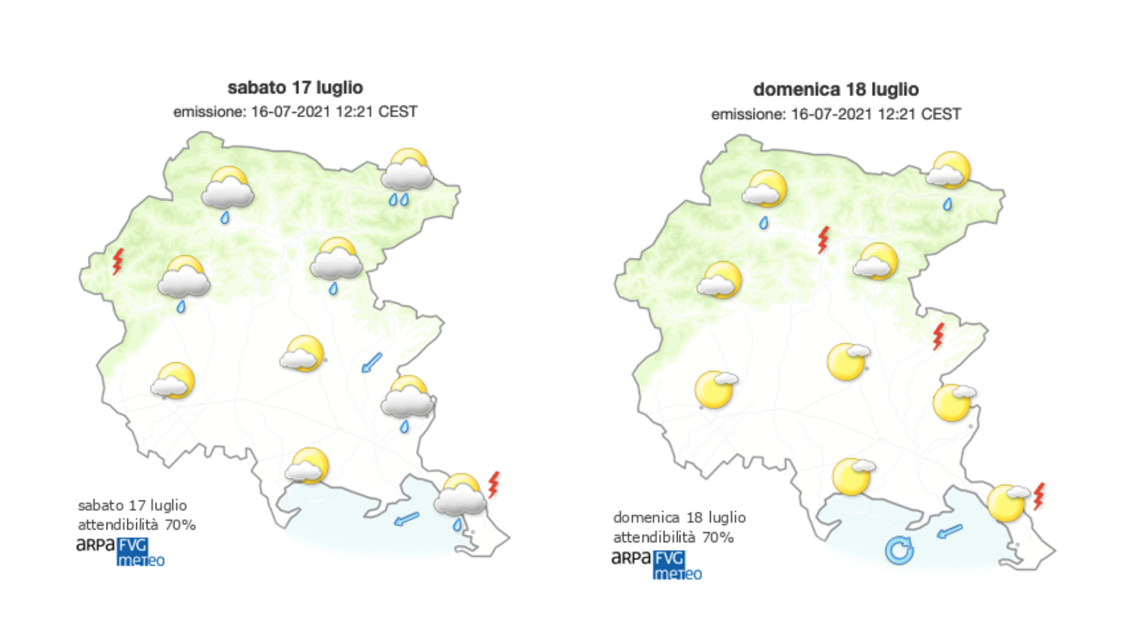 Meteo, ancora instabilità sul Goriziano ma nel weekend si ritorna alle alte temperature